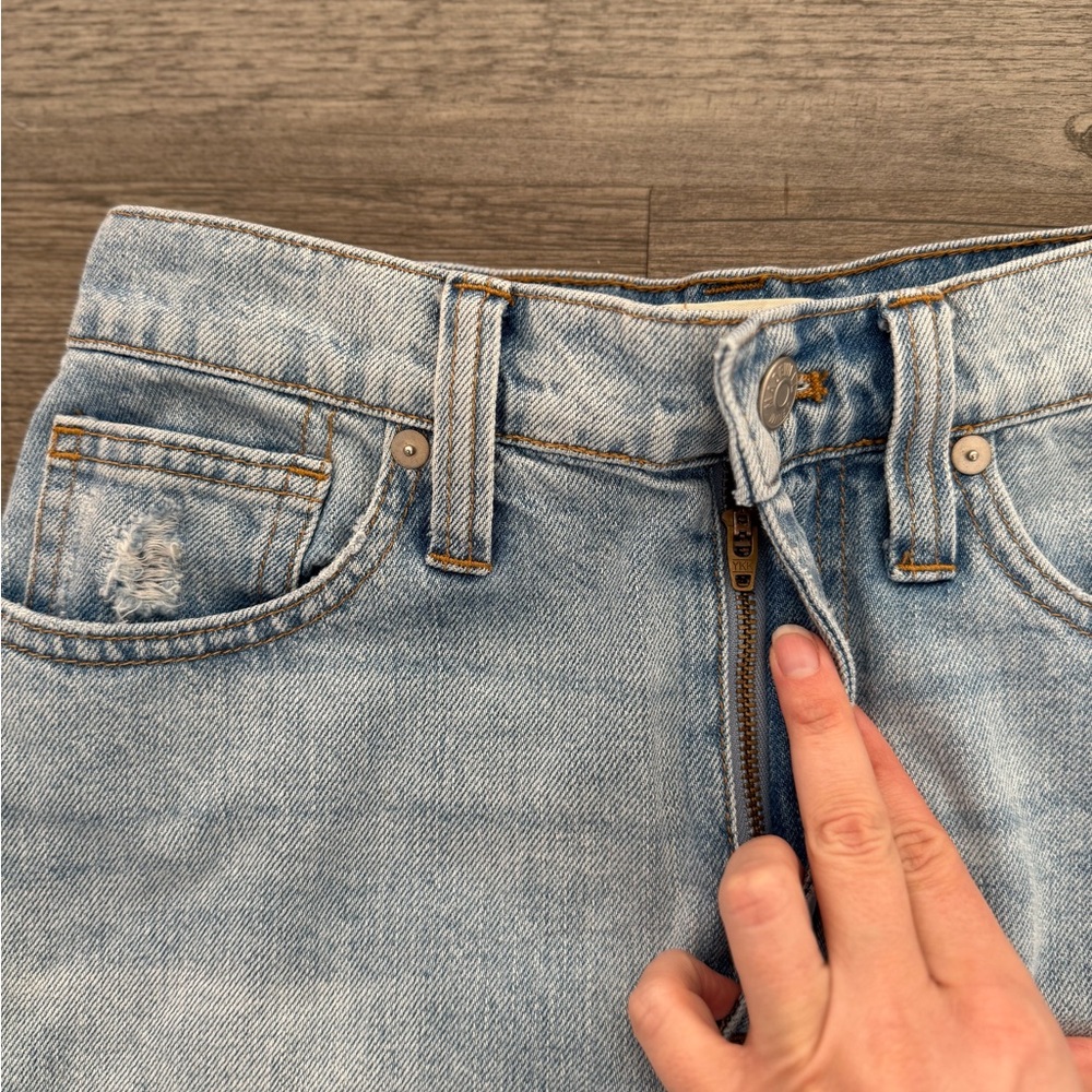 Madewell Rigid Denim A-Line Mini Skirt 25 - Picture 5 of 7